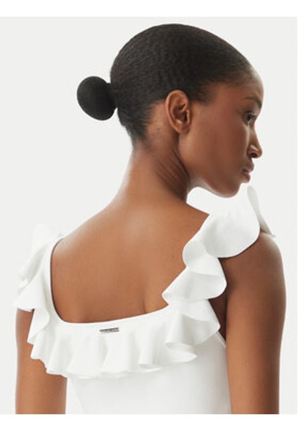 MICHAEL Michael Kors Bluzka MS661G033D Biały Slim Fit. Kolor: biały. Materiał: wiskoza