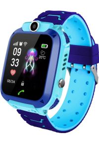 NoName - Smartwatch Q12 Niebieski (5908222201777). Rodzaj zegarka: smartwatch. Kolor: niebieski #1