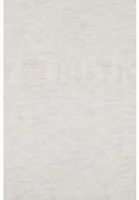TOMMY HILFIGER - Tommy Hilfiger t-shirt damski kolor beżowy. Kolor: beżowy. Materiał: bawełna, dzianina. Wzór: nadruk #2
