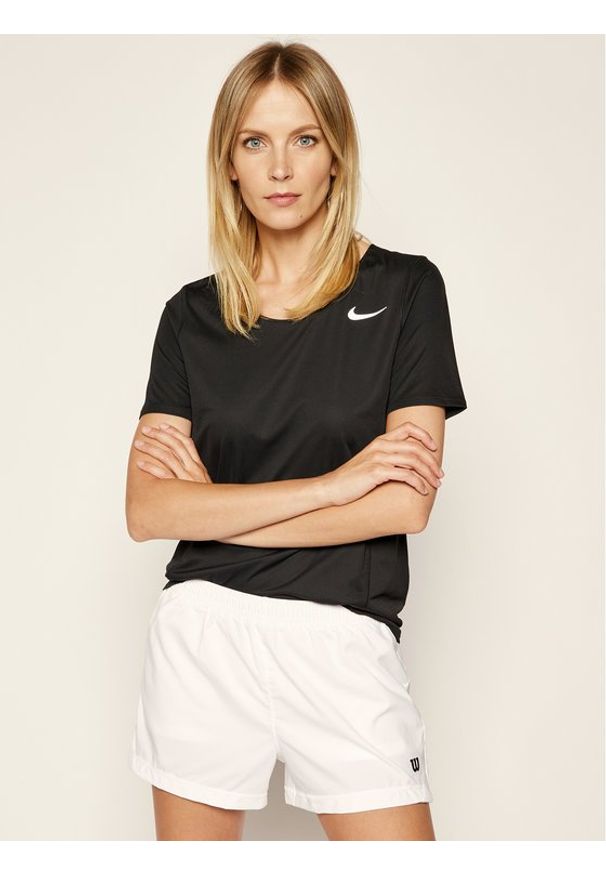 Nike Koszulka techniczna City Sleek CJ9444 Czarny Regular Fit. Kolor: czarny
