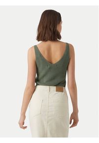Vero Moda Top New Lex Sun 10281877 Zielony ciemny Regular Fit. Kolor: zielony. Materiał: wiskoza #3