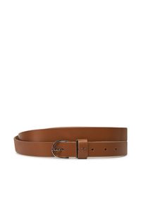 Calvin Klein Pasek Damski Ck Metal Loop Round Buckle 2.5 K60K613147 Brązowy. Kolor: brązowy. Materiał: skóra #1