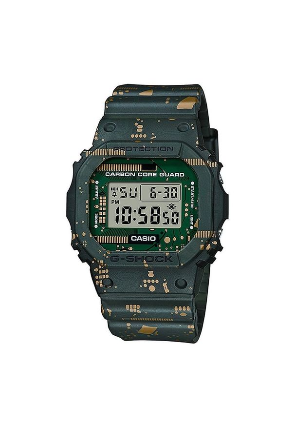 Casio - CASIO ZEGAREK G-SHOCK The Origin DWE-5600CC-3ER. Rodzaj zegarka: cyfrowe. Materiał: tworzywo sztuczne. Styl: sportowy, militarny