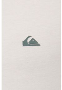 Quiksilver T-shirt bawełniany kolor kremowy gładki. Okazja: na co dzień. Kolor: beżowy. Materiał: bawełna. Wzór: gładki. Styl: casual #5