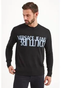 Versace Jeans Couture - SWETER VERSACE JEANS COUTURE. Materiał: wełna. Wzór: nadruk #1