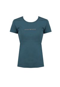 Emporio Armani T-shirt | 163139 2F223 20731 | Kobieta | Niebieski, Zielony. Kolor: niebieski, wielokolorowy, zielony. Materiał: bawełna, elastan #6