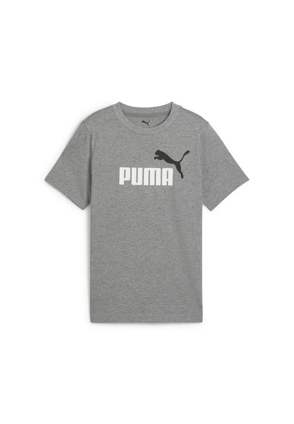 Koszulka Puma Ess 2 Color No.1 Logo Tee B, Dzieci. Kolor: szary. Materiał: bawełna, materiał