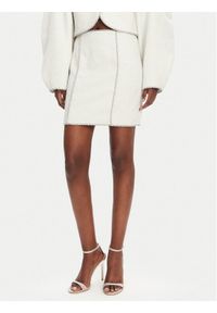 ROTATE Spódnica mini 1136773042 Écru Regular Fit. Materiał: syntetyk