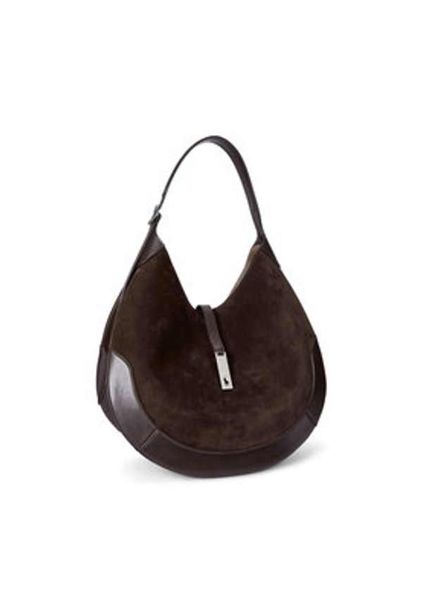 Polo Ralph Lauren Torebka 428938748004 Brązowy. Kolor: brązowy. Materiał: skórzane, zamszowe