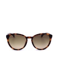 Calvin Klein okulary przeciwsłoneczne damskie kolor brązowy. Kształt: okrągłe. Kolor: brązowy