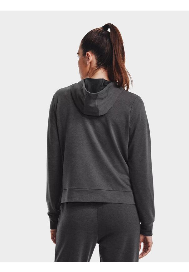 Bluza sportowa damska Under Armour Rival Terry Full Zip Hoodie. Typ kołnierza: kaptur. Kolor: szary. Sport: fitness
