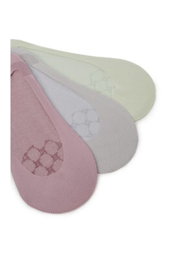 Nine West Zestaw 3 par stopek damskich LA_NW_4WB_007_SS25 (3-PACK) MIX Kolorowy. Materiał: materiał, bawełna. Wzór: kolorowy