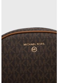 MICHAEL Michael Kors torebka skórzana kolor brązowy. Kolor: brązowy. Materiał: skórzane. Rodzaj torebki: na ramię