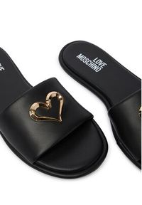 Love Moschino - LOVE MOSCHINO Klapki JA28252G0OIA0000 Czarny. Kolor: czarny. Materiał: skóra #4