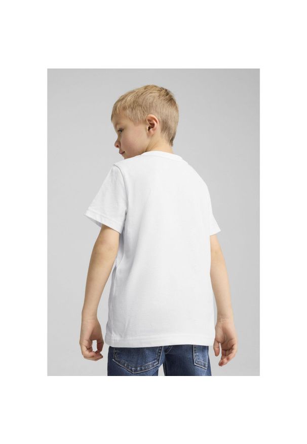Puma - Dziecięca koszulka ESS z logo No. 1 PUMA White. Kolor: biały. Materiał: guma. Wzór: nadruk