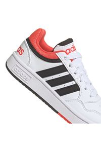 Adidas - Buty adidas Hoops 3.0 K Jr GZ9673 białe. Okazja: na co dzień. Zapięcie: sznurówki. Kolor: biały. Materiał: syntetyk, skóra, guma. Szerokość cholewki: normalna