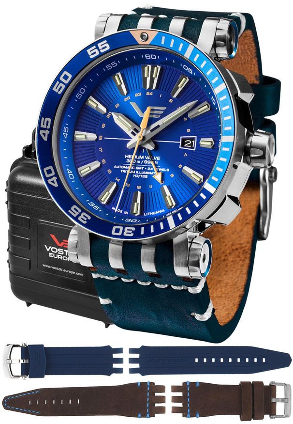 Zegarek męski Vostok Europe NH34-575A716LBL niebieski. Kolor: niebieski