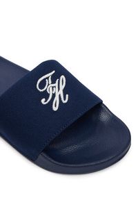 TOMMY HILFIGER - Tommy Hilfiger Klapki Th Script Pool Slide FW0FW09286 Niebieski. Kolor: niebieski. Materiał: materiał #2