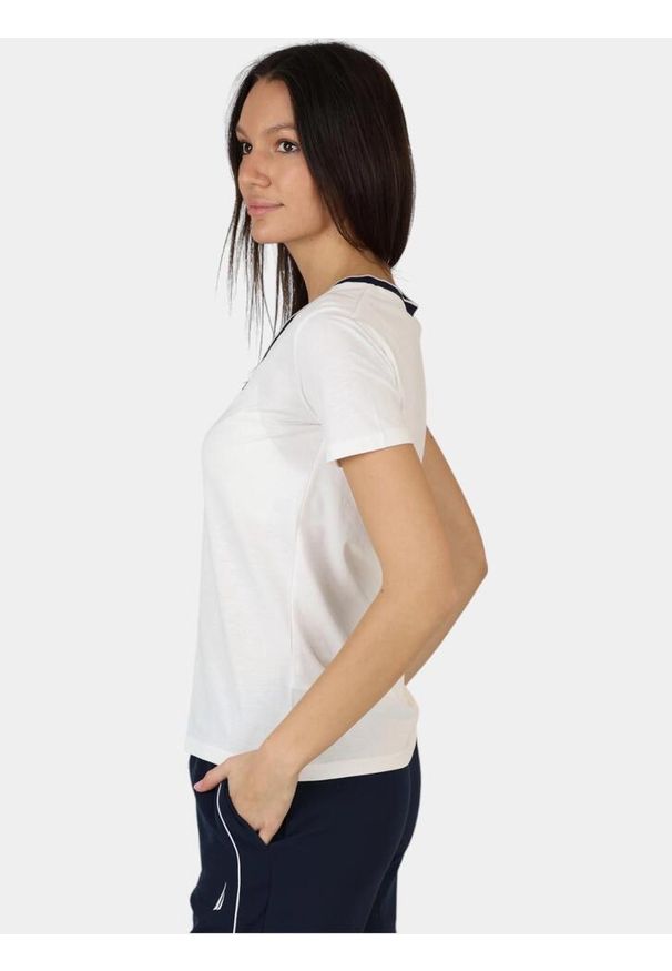 T-shirt damski Nautica Mae. Kolor: biały