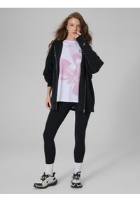 4f - 4F Bluza dresowa oversize z modalem damska - czarna M. Okazja: na co dzień. Kolor: czarny. Materiał: dresówka. Wzór: gładki. Styl: casual #2