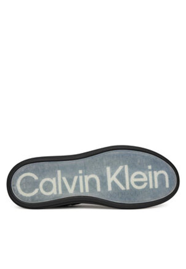 Calvin Klein Sneakersy Chunky Low Top Lace Up Mono HM0HM01970 Czarny. Kolor: czarny. Materiał: skóra