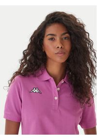 Kappa Polo Logo Sharas Wss 302B3C0 Fioletowy Regular Fit. Typ kołnierza: polo. Kolor: fioletowy. Materiał: bawełna #4