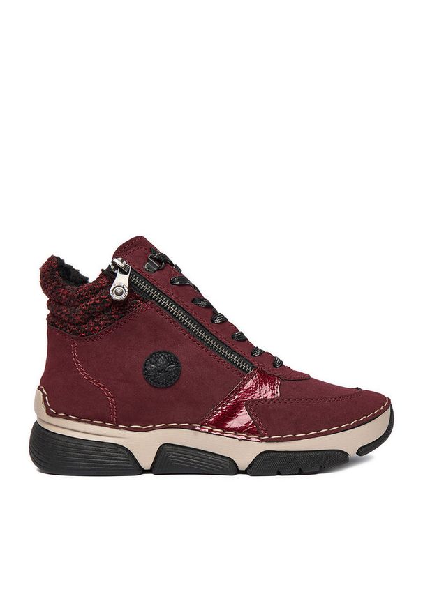 Trzewiki Rieker. Kolor: czerwony