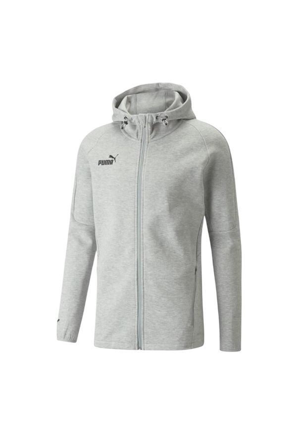 Puma - Męska Bluza Z Kapturem TeamFINAL Full Zip. Typ kołnierza: kaptur. Kolor: szary