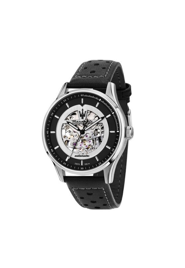 Maserati Zegarek Sorpasso R8821124004 Czarny. Kolor: czarny. Materiał: skóra