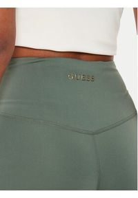 Guess Spodnie dzianinowe V4YB15 KCD02 Zielony Slim Fit. Kolor: zielony. Materiał: syntetyk