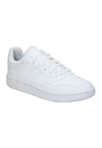 Adidas - Buty adidas Hoops 3.0 K Jr GW0433 białe. Okazja: na co dzień. Kolor: biały. Materiał: guma, syntetyk. Szerokość cholewki: normalna