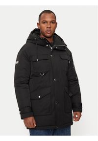 Karl Lagerfeld - KARL LAGERFELD Parka 455003 544515 Czarny Regular Fit. Typ kołnierza: dekolt w karo. Kolor: czarny. Materiał: bawełna #1