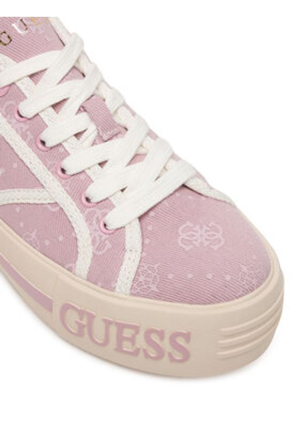 Guess Trampki FLPI2S FAL12 Różowy. Kolor: różowy. Materiał: materiał