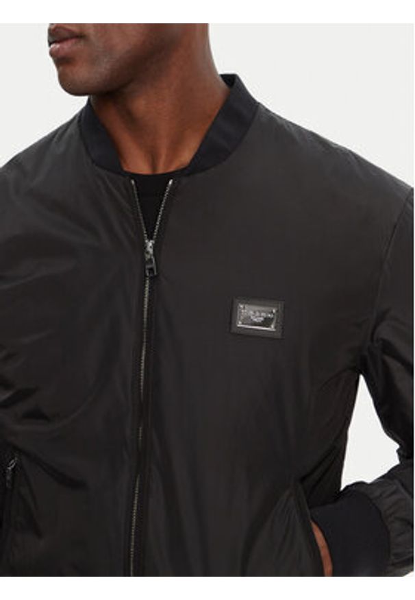 DOLCE & GABBANA - Dolce&Gabbana Kurtka bomber G9ABPT G7F2J Czarny Regular Fit. Kolor: czarny. Materiał: syntetyk