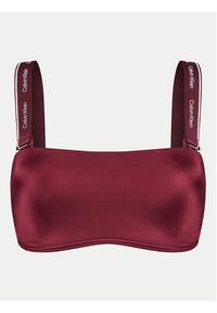 Calvin Klein Swimwear Góra od bikini KW0KW02731 Bordowy. Kolor: czerwony. Materiał: syntetyk #3