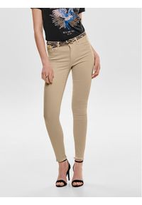 only - ONLY Jeansy 15183652 Beżowy Skinny Fit. Kolor: beżowy