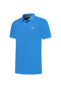 DUNLOP - Koszulka tenisowa męska Dunlop Club Polo z kołnierzykiem. Typ kołnierza: polo. Kolor: niebieski. Sport: tenis #1