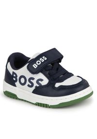 BOSS - Boss Sneakersy J50875 S Granatowy. Kolor: niebieski