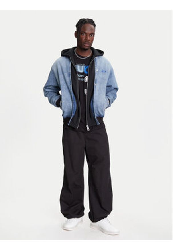 Hugo - HUGO Kurtka jeansowa Enjo 50541735 Niebieski Relaxed Fit. Kolor: niebieski. Materiał: bawełna