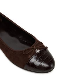 Tory Burch Baleriny Cap-Toe Ballet 169866 Brązowy. Kolor: brązowy. Materiał: skóra #5