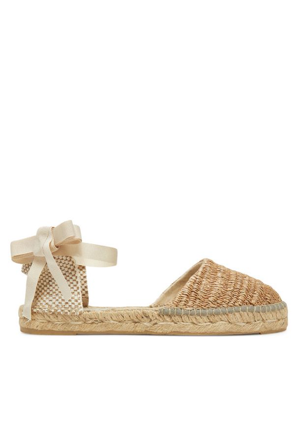 Manebi Espadryle H 1.5 P0 Beżowy. Kolor: beżowy. Materiał: skóra