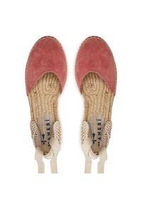 Manebi Espadryle Hamptons Flat Valenciana Espadrilles R 7.0 P0 Bordowy. Kolor: czerwony. Materiał: zamsz, skóra