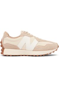 Buty unisex New Balance MS327ASL – beżowe. Okazja: na co dzień. Kolor: beżowy. Materiał: guma, zamsz. Szerokość cholewki: normalna #1