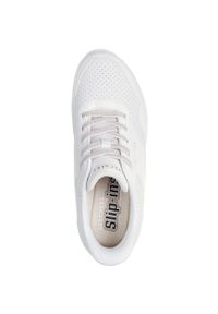 skechers - Adidasy Skechers Uno - Banksia Luxe, Kobiety. Kolor: biały. Materiał: skóra ekologiczna, materiał. Sport: fitness
