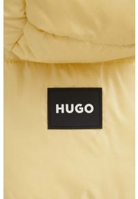 Hugo - HUGO bezrękawnik damski kolor żółty zimowy. Kolor: żółty. Materiał: włókno, materiał. Długość rękawa: bez rękawów. Sezon: zima #3