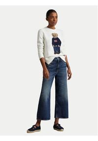 Polo Ralph Lauren Sweter 211978359001 Biały Relaxed Fit. Typ kołnierza: polo. Kolor: biały. Materiał: bawełna #4