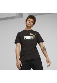 Podkoszulek Puma No. 1 Logo Celebration Tee, Mężczyźni. Kolor: czarny. Materiał: bawełna, materiał