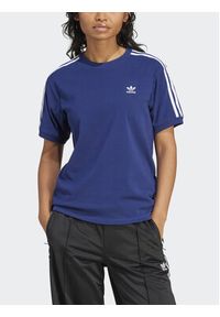 Adidas - adidas T-Shirt 3-Stripes IR8053 Granatowy Regular Fit. Kolor: niebieski. Materiał: bawełna