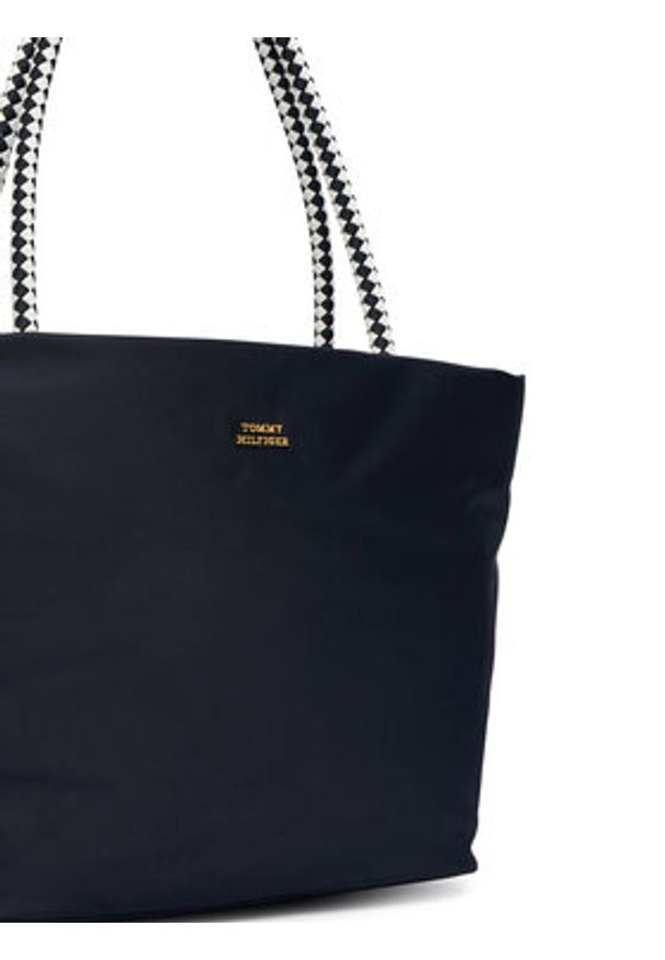 TOMMY HILFIGER - Tommy Hilfiger Torebka Th Marina Hobo/Tote Nylon AW0AW18862 Granatowy. Kolor: niebieski