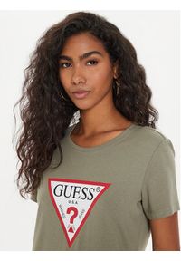 Guess T-Shirt W1YI1B I3Z14 Zielony Regular Fit. Kolor: zielony. Materiał: bawełna #4